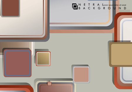 Square vector background overlaps with stone and brick colors. vector illustrationのイラスト素材