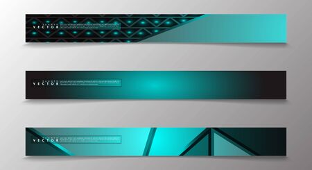 Vector banners with light blue backgrounds suitable for advertising and so on. technology design. eps 10のイラスト素材