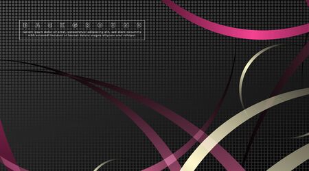 Curved abstract design with the background concept of a dark circle pattern. vector illustrationのイラスト素材