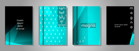 set the book cover the background of the light Triangle. Abstract composition of 3D triangles. Modern geometric blue backgrounds isolated blackのイラスト素材