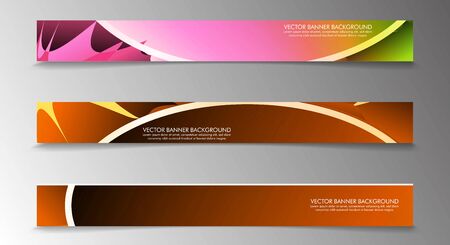 Set banner background with multicolor composition . vector design illustrationのイラスト素材