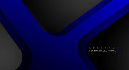 Geometric vector backgrounds that overlap layers on black space for text and background designsのイラスト素材