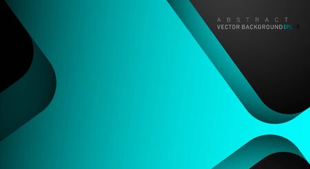 Blue geometric vector background overlap layer on black space for text and background designのイラスト素材