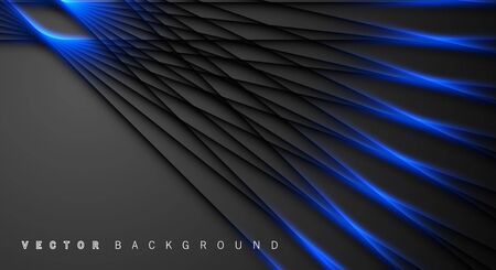 Blue light line shadow dark grey luxury backgroundのイラスト素材