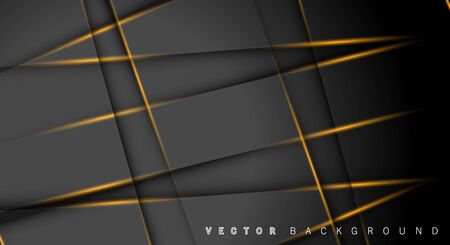 Gold light line shadow dark grey luxury backgroundのイラスト素材