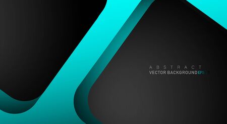 Geometric vector backgrounds that overlap layers on black space for text and background designsのイラスト素材