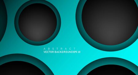 Colorful geometric vector backgrounds that overlap layers on black space circle for text and background designsのイラスト素材