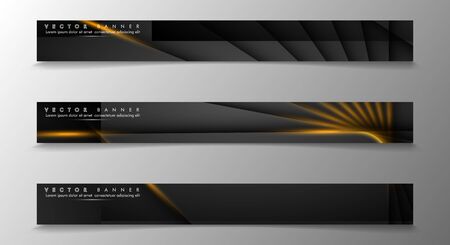 Set a banner background for design. gold color and shadow of the light line. vector graphic design illustrationのイラスト素材