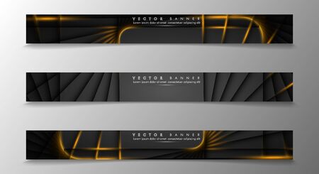Set a banner background for design. gold color and shadow of the light line. vector graphic design illustrationのイラスト素材