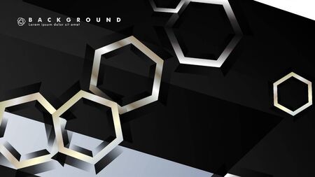 abstract vector background with gradient hexagon shapes. the background is suitable for anythingのイラスト素材