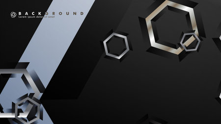 abstract vector background with gradient hexagon shapes. the background is suitable for anythingのイラスト素材