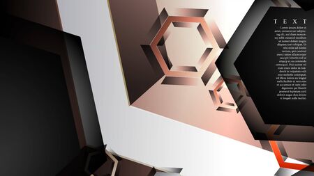 abstract vector background with gradient hexagon shapes.のイラスト素材