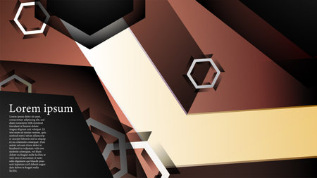 abstract vector background with gradient hexagon shapes.のイラスト素材
