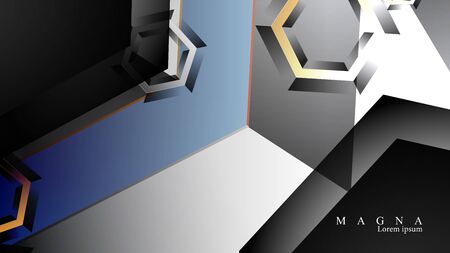 abstract vector background with gradient hexagon shapes. the background is suitable for anything.のイラスト素材