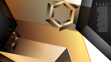 abstract vector background with gradient hexagon shapes. the background is suitable for anything.のイラスト素材