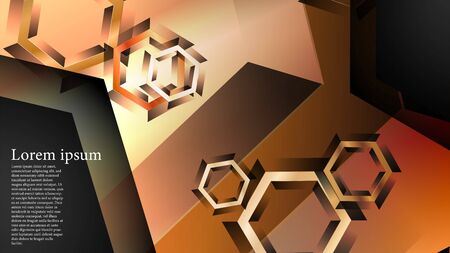 abstract vector background with gradient hexagon shapes. the background is suitable for anything.のイラスト素材