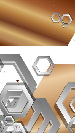 Modern geometric abstract vector templates wood color compositions. Vector illustrationのイラスト素材