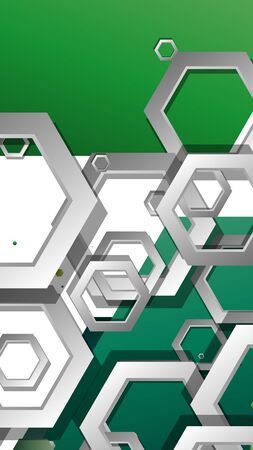 Abstract geometric background with hexagons, foliage color composition. Vector illustrationのイラスト素材