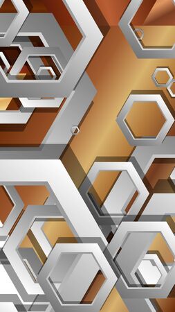 Modern geometric abstract vector templates wood color compositions. Vector illustrationのイラスト素材