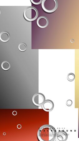 Ring abstract rectangular background with drop shadow. Vector illustration, with the colors of bricks and stonesのイラスト素材