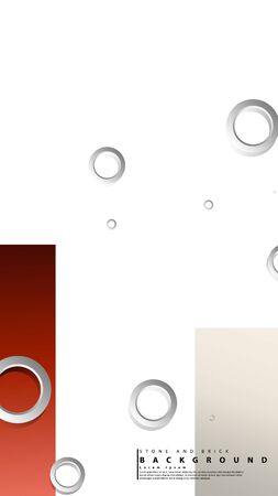 Ring abstract rectangular background with drop shadow. Vector illustration, with the colors of bricks and stonesのイラスト素材