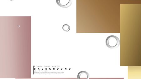 Ring abstract rectangular background with drop shadow. Vector illustration, with the colors of bricks and stonesのイラスト素材