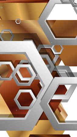 Modern geometric abstract vector templates wood color compositions. Vector illustrationのイラスト素材