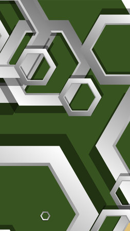 Abstract geometric background with hexagon, middle ages color composition. Vector illustrationのイラスト素材