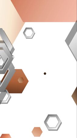 Abstract geometric background with hexagons skin color composition. Vector illustrationのイラスト素材