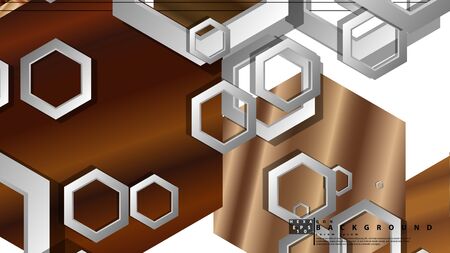 Modern geometric abstract vector templates wood color compositions. Vector illustrationのイラスト素材
