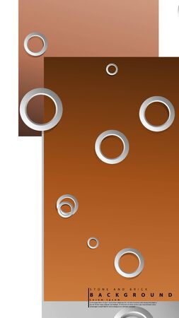 Ring abstract rectangular background with drop shadow. Vector illustration, with the colors of bricks and stonesのイラスト素材