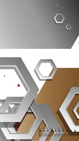 Modern geometric abstract vector templates stone and brick color compositions. Vector illustrationのイラスト素材