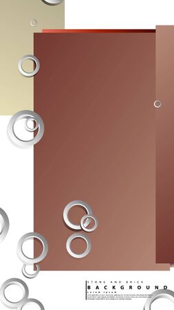 Ring abstract rectangular background with drop shadow. Vector illustration, with the colors of bricks and stonesのイラスト素材
