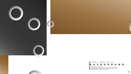 Ring abstract rectangular background with drop shadow. Vector illustration, with the colors of bricks and stonesのイラスト素材