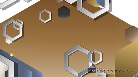 Modern geometric abstract vector templates stone and brick color compositions. Vector illustrationのイラスト素材