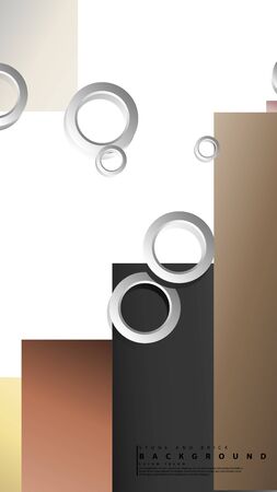 Ring abstract rectangular background with drop shadow. Vector illustration, with the colors of bricks and stonesのイラスト素材
