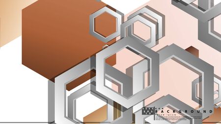 Abstract geometric background with hexagons skin color composition. Vector illustrationのイラスト素材