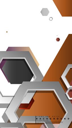Modern geometric abstract vector templates stone and brick color compositions. Vector illustrationのイラスト素材