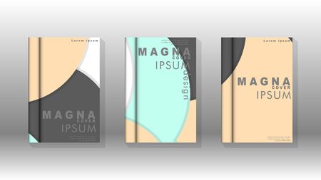 Abstract low circle shape background for corporate business annual report book cover brochure flyer poster. Eps10 vector templateのイラスト素材