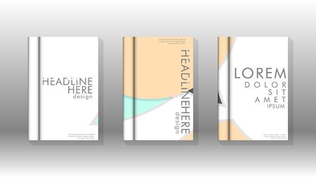 Abstract low circle shape background for corporate business annual report book cover brochure flyer poster. Eps10 vector templateのイラスト素材