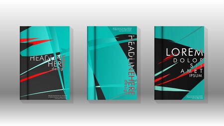 Cover book with a geometric design background. Valid for banners, placards, leaflets, poster designs, etc. Eps10 vector templateのイラスト素材