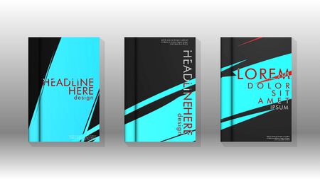 Book Cover colorful geometric backgrounds. Simple form composition. Eps10 vector spray templateのイラスト素材