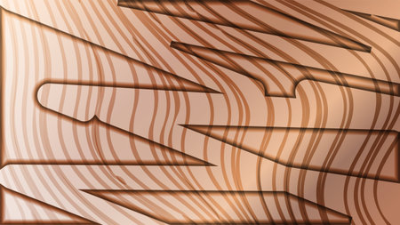 abstract wave background with wooden patternsのイラスト素材
