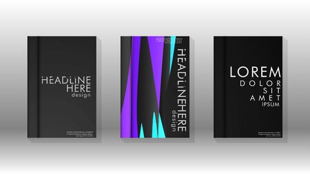 Book Cover colorful geometric backgrounds. Simple form composition. Eps10 vector spray templateのイラスト素材