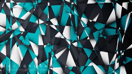 Vector Background Triangle Mosaic with a combination of blue, gray and white. Geometric illustration style with gradients and transparency.のイラスト素材