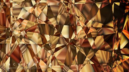 Abstract geometric background. vector gradient golden triangleのイラスト素材