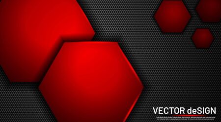 Metallic abstract with a hexagon background, illustration, and vector designのイラスト素材