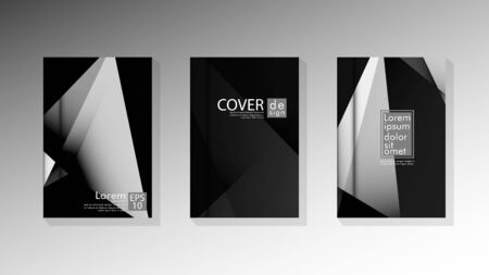Set Cover design poster with geometric layered trianglesのイラスト素材