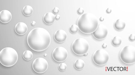 Abstract 3D round white background. Vector illustrationのイラスト素材