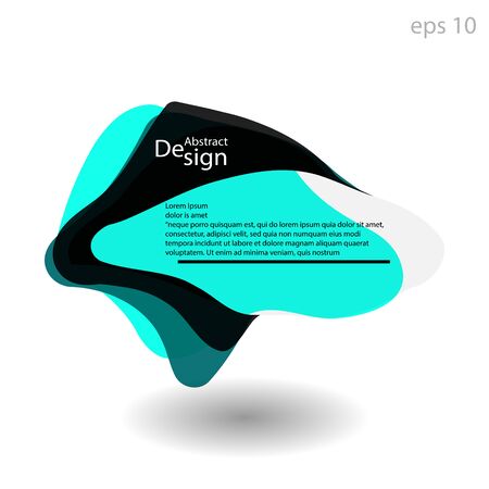Unique abstract graphic elements. Banner. Design template for presentation or etc . Abstract forms with color composition . Minimal mesh background. Modern style vectorのイラスト素材